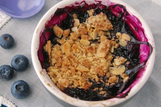 COMO PREPARAR CRUMBLE DE BLUEBERRIES