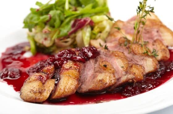 Filete Mignon con Salsa de Blueberries