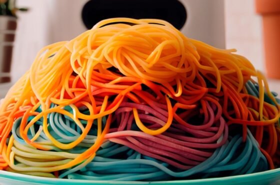 Spaguetti de colores